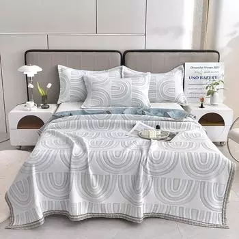 Одеяла, хлопковое летнее одеяло, мягкое одеяло, постельное белье, супермягкое покрывало с наволочкой, летнее одеяло, покрывало королевского размера Two pillowcases