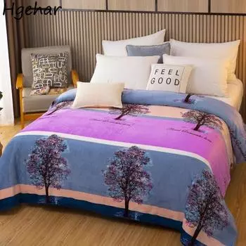 Одеяла из фланели, утолщающие домашние офисные диванные спальные теплые модные удобные мягкие цветочные постельные принадлежности класса люкс для взрослых и детей, универсальная кровать 1.2x2.0m