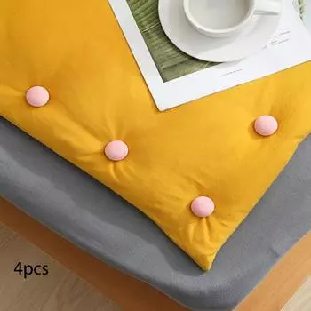 Одеяла, простыни, фиксированные бытовые простыни, пододеяльники, хлопчатобумажная ткань, угловые противоскользящие пряжки. (4 в упаковке) синий