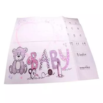 Одеяло Baby Milestone с рисунком медведя. Тонкая работа. Мягкий нежный материал. Baby Milestone.