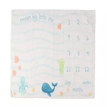 Одеяло Baby Milestone шириной около 39,4 дюйма, мягкое, легкое, можно стирать в стиральной машине, реквизит для фотосъемки Baby Milestone