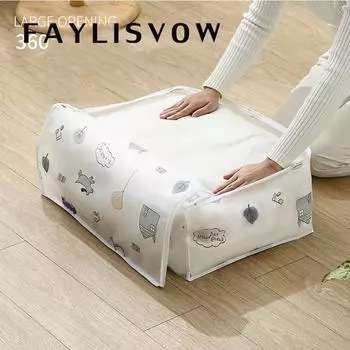 Одеяло большой емкости, сумка для хранения бытовой печати, прозрачная водонепроницаемая и пыленепроницаемая сумка для хранения одежды