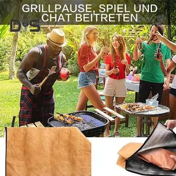 Одеяло для барбекю для отдыха мяса, водонепроницаемая многоразовая сумка для отдыха, утепленное одеяло для отдыха груди с широким горлом для кемпинга на открытом воздухе хаки