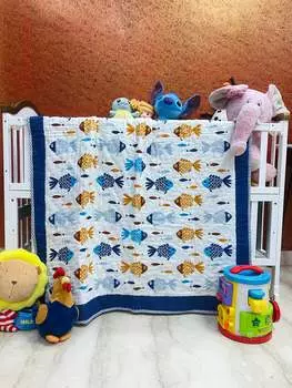 Одеяло для детей Fish Kids с принтом - 60*40 дюймов