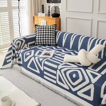 Одеяло для дивана Bohemia из ткани шенилл Чехлы для диванов Four Seasons Universal Tassel Throw Пледы с защитой от царапин от кошек 180x90