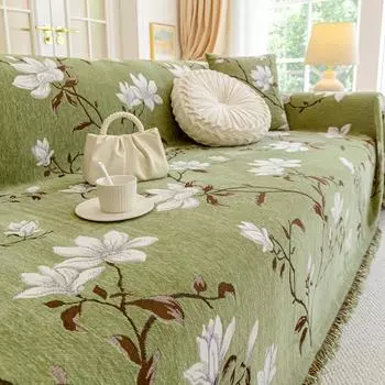 Одеяло для дивана Bohemia из ткани шенилл Чехлы для диванов Four Seasons Universal Tassel Throw Пледы с защитой от царапин от кошек 180x130