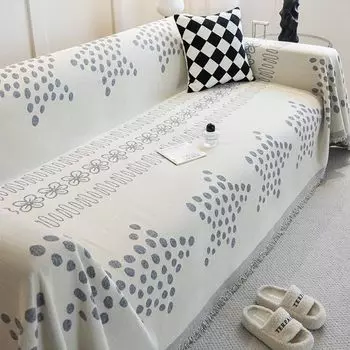 Одеяло для дивана с геометрическим принтом, синель, пылезащитный коврик для дивана, против царапин, для гостиной, универсальный защитный чехол для мебели 180x130cm