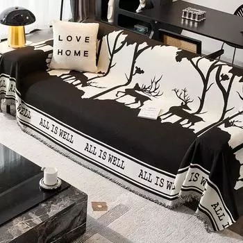 Одеяло для дивана с геометрическим принтом, синель, пылезащитный коврик для дивана, против царапин, для гостиной, универсальный защитный чехол для мебели 180x130cm