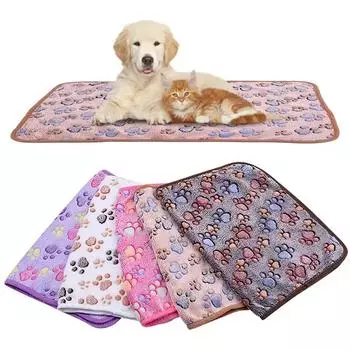 Одеяло для домашних животных Mascotas Cama Perros Cachorro Мягкий милый принт для домашних животных Флисовый коврик для сна Подушка для собак и кошек Милая подушка 25x25cm бежевый