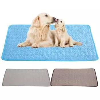 Одеяло для домашних животных, мягкая удобная нескользящая нижняя летняя подушка для сна для домашних животных, кошек, собак, товары для домашних животных M синий