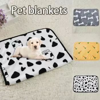 Одеяло для домашних животных, устойчивое к укусам, нескользящая бутылка для молока, узор в виде морковных костей, коврик для домашних животных для дома L серый