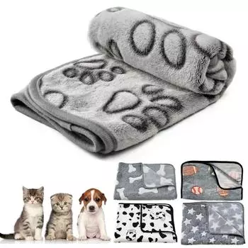 Одеяло для домашних животных, зимнее уютное теплое одеяло для собак и котят, коврик для сна для щенка, котенка, моющийся толстый коврик с мультяшным принтом для чихуахуа, товары для собак XS