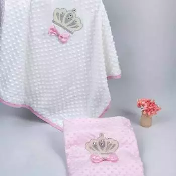 Одеяло для маленьких девочек из нута, белое, 85X90 см