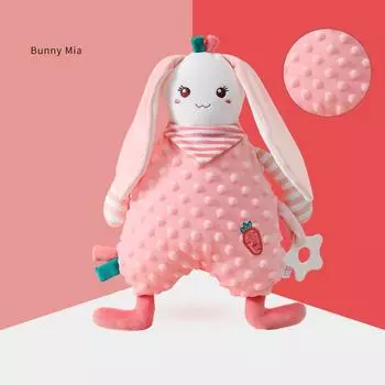 Одеяло для младенцев Мягкие игрушки Кукла для раннего развития Суповые игрушки Тренировка хватательных способностей ребенка Мягкая и приятная на ощупь Мультяшный дизайн куклы Long-eared rabbit