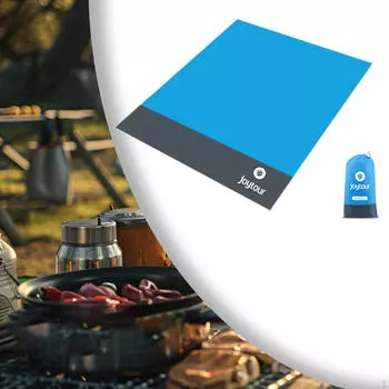 Одеяло для пикника, пляжный коврик 210x200 см, большой легкий коврик для кемпинга для пеших прогулок в парке синий