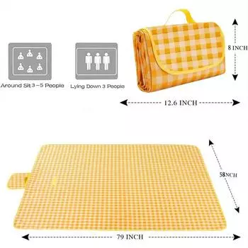 Одеяло для пикника, пляжный коврик, песчаный водонепроницаемый кемпинговый коврик, портативный дорожный коврик для улицы, дома, семьи, пляжа, барбекю, парка, травы красный