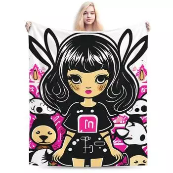 Одеяло для пледа 60 x 50 дюймов, мягкое уютное фланелевое подарочное одеяло для декора комнаты для девочек, постельные принадлежности 40 x30