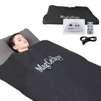 Одеяло для сауны в дальнем инфракрасном диапазоне, 2 зоны, утяжеленное одеяло для сауны FIR для похудения, фитнеса для женщин, потеря веса US Plug