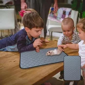 Одеяло для собачьей мочи, подкладка для клетки, водонепроницаемый многоразовый впитывающий подгузник, моющийся коврик для дрессировки щенков, кровать для хомяка, коврик для мочи, чехол для автомобильного сиденья для домашних животных S