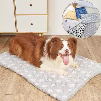 Одеяло для собак, зимний пушистый теплый матрас для щенков, для маленьких и больших собак, кошек, двухслойный утолщенный коврик для домашних животных, золотистый ретривер, мопс S-40 x 60cm