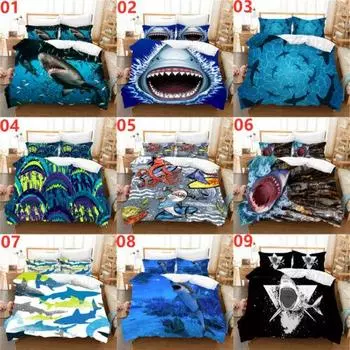 Одеяло Doona, комплект пододеяльников, односпальная двуспальная кровать размера «king-size», кровать размера «super king-size» Shark Sea Single 135x200cm