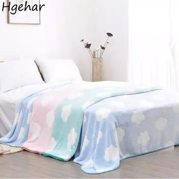 Одеяло фланель для путешествий домой новое Ulzzang простое стильное студенческое мягкое дышащее офисное детское маленькое одеяло тонкое летнее 75x100cm