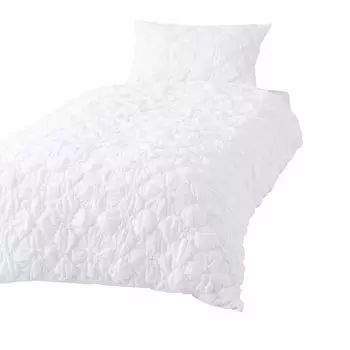 Одеяло Francfranc Flower Пододеяльник односпальный белый белый