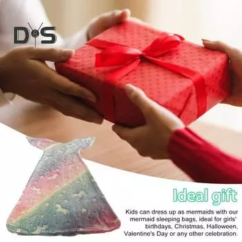 Одеяло «Хвост русалки», светящееся в темноте, плюшевое одеяло, спальный мешок для детей, диван-кровать разноцветный