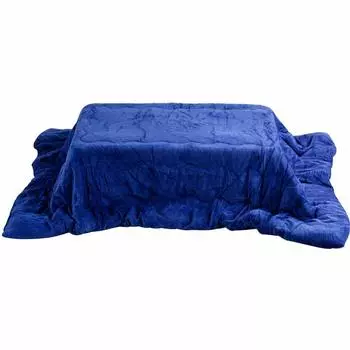 Одеяло Iris Plaza Kotatsu 190 x 240 см, прямоугольное, антибактериальное, из хлопка, ручная стирка, в скандинавском стиле, темно-синее [теплый объем]