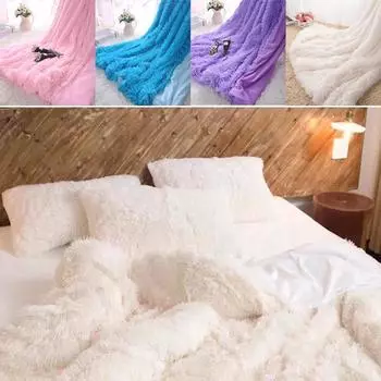 Одеяло из искусственного меха, одеяло для кровати, лохматый полиэстер, сохраняет тепло S дубильная кора