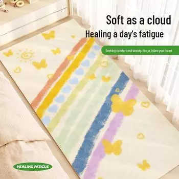 Одеяло из кашемира с рисунком из мультфильма: Нескользящий толстый коврик для пола в детской комнате или эркере 60x160cm, non-slip faux cashmere