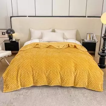 Одеяло из кораллового флиса, теплое, стильное, утолщенное, удобное, плюшевое, мягкое на ощупь, теплое, модное, пледы 150CM