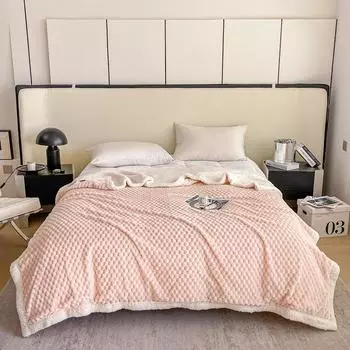 Одеяло из шерпы для дивана - стильный 3D-дизайн с сотами, мягкое пушистое одеяло, флисовое плюшевое толстое теплое одеяло в подарок на зиму 1 Blanket 100x150cm