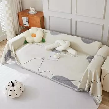 Одеяло из синели с кисточками, одноместное, полное, четырехсезонное, чехол для дивана, защита от пыли и царапин, защита от царапин, диванное одеяло, ковер 180X130