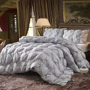 Одеяло из утиного пуха бархатное одеяло Queen King Feather Quilts зимнее Сохранение тепла двуспальная кровать одеяло одеяло 150x200cm 2kg темно-серого