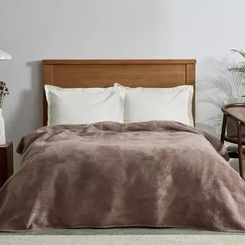 Одеяло Karaca Home Saye Double Double из хлопка норково-бежевого цвета