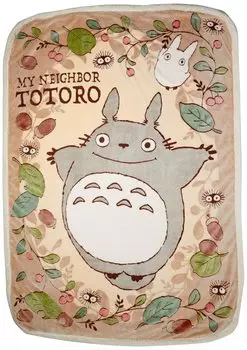 Одеяло Marushin Ghibli Мой сосед Тоторо Листья и орехи Одеяло В200 x Ш140 см Милое пушистое Стильное Холодное Погодное Украшение 1125011800