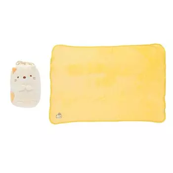Одеяло Marushin Mascot с завязками на шнурке Sumikko Gurashi Mogyutto Cat В70 x Ш100 см, милое, пушистое, стильное, для холодной погоды 6575030000 Прибл.