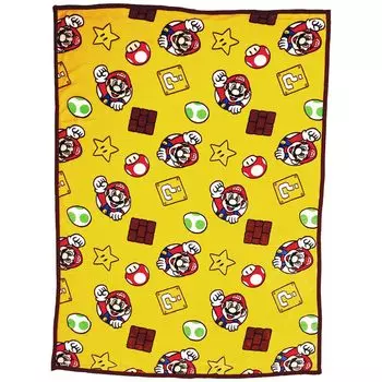 Одеяло Marushin Nintendo Super Mario Mario Sweet Rubber Blanket Polyester Meyer Cute Fluffy Stylish Cold Weather Goods 4555003600