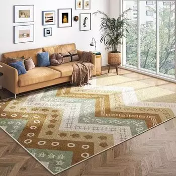 Одеяло Модный ретро коврик для дивана-кровати в гостиной Грязеотталкивающий, нескользящий Водонепроницаемый Простой в уходе Новый кристальный бархатный ковер 1200MMX1600MM