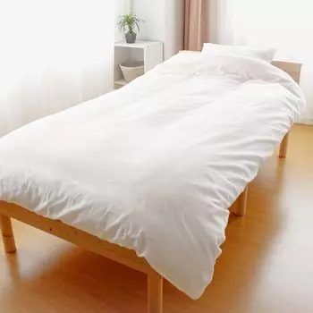 Одеяло Nemu Navi из японской отбеленной марли, односпальное, размер 150 x 210 см, чехол длинный, Япония, 100% хлопок, чехол, белый, белый