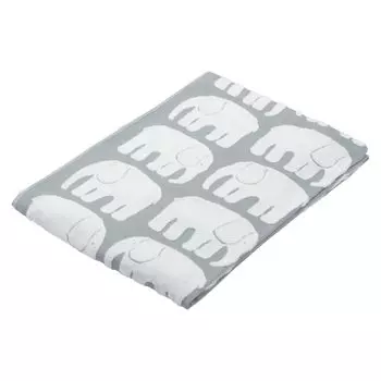Одеяло Nishikawa Gauze Pile Finlayson FR04802002, Одинарное, Стираемое, 100% хлопок, Elefanti, Мягкое, Серое, серый