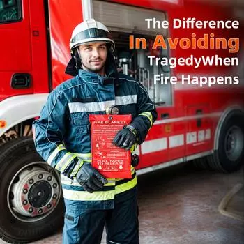 Одеяло от пожара Огнестойкое одеяло Побег из кухни Одеяло от пожара One Size красный