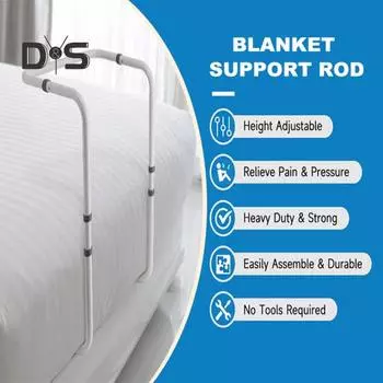 Одеяло поддержки стержень кровать колыбель подъемник одеяла регулируемая высота высокая устойчивость простая сборка пожилая хирургия восстановление подъемный стержень одеяла белый