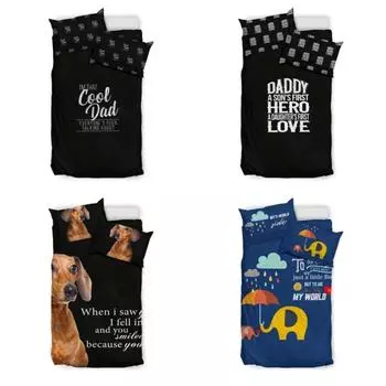 Одеяло, пододеяльник, акварель, океан, наволочка с китами и рыбами Single 135x200cm