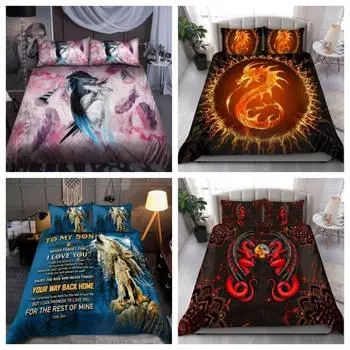 Одеяло, пододеяльник, футболка Tmarc, индивидуальное имя, чехол для постельного белья с изображением быка, наволочка Single 135x200cm