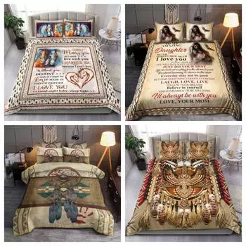 Одеяло, пододеяльник, футболка Tmarc, комплект постельного белья с крестом и крыльями Иисуса Христа Single 135x200cm