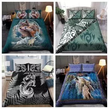 Одеяло, пододеяльник, футболка Tmarc Premium Heartbeat, полинезийский комплект постельного белья, наволочка Single 135x200cm