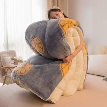 Одеяло Покрывало Одеяло Одеяло Снежное флисовое зимнее одеяло Более толстое тепло Зимнее студенческое общежитие Одноместное двойное одеяло Бархатное одеяло из ягненка 150 cm*200 cm(2.5kg)