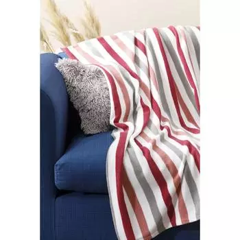 Одеяло Polar Tv в полоску 120x170 см Dusty Rose